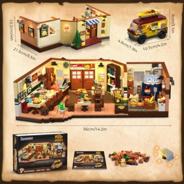 INSOON Stadtstraßen Pizza Haus mit Licht