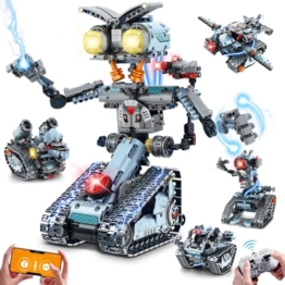 INSOON Technik 5-in-1 Roboter Bauspielzeug mit Licht für Jungen Mädchen 14+ - 1