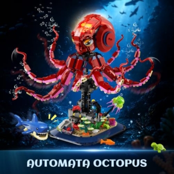 INSOON Technik Oktopus Klemmbausteine mit Licht für Jungen ab 10 Jahren - 2