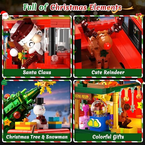 INSOON Weihnachten Bus Bauspielzeugset mit Licht Details
