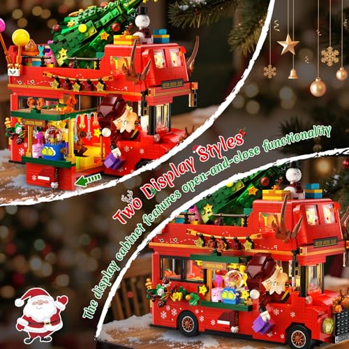 INSOON Weihnachten Bus Bauspielzeugset mit Licht