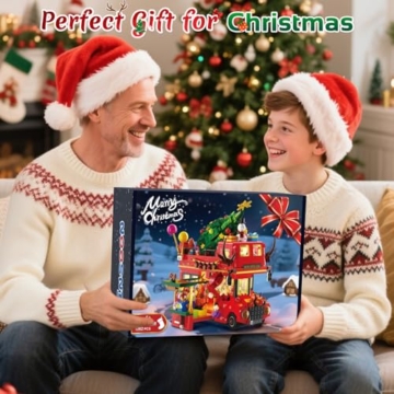 INSOON Weihnachten Bus Bauspielzeugset mit Licht