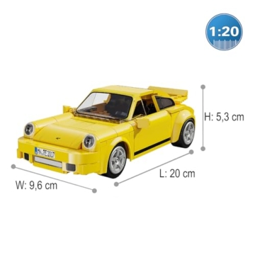 JAMARA 402855 CADA RUF CTR 2017 Yellowbird 1:20 2,4GHz Bricks, Auto Spielzeugauto, Sport Rennwagen für Kinder ab 8 Jahre, RC Ferngesteuert, Geschenkidee für Kids, Dualmodus - 3