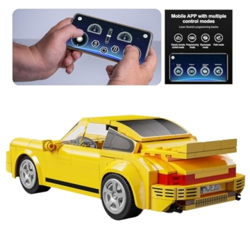 JAMARA 402855 CADA RUF CTR 2017 Yellowbird 1:20 2,4GHz Bricks, Auto Spielzeugauto, Sport Rennwagen für Kinder ab 8 Jahre, RC Ferngesteuert, Geschenkidee für Kids, Dualmodus - 5