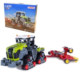JAMARA 402856 CADA Claas Xerion 5000 Trac TS 1:32 Bricks, Kinder Landwirtschaft Spielzeug ab 8 Jahre, Technik für Jungs, Klemmbausteine Set, Geschenkidee für Kinder, Detailgetreu - 1