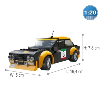 JAMARA 402859 CADA FIAT Abarth 131 1:20 2,4GHz Bricks, Spielzeugauto, Sport Rennwagen für Kinder ab 6 Jahre, RC Ferngesteuert, Set aus Klemmbausteinen, Geschenkidee für Kids - 3