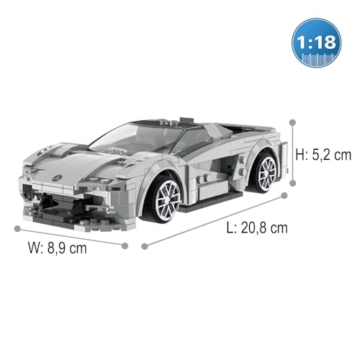 JAMARA 402876 CADA Lotus Evija 1:18 2,4GHz Bricks, Spielzeug Modellauto, Sportrennwagen für Kinder ab 6 Jahre, Geschenkidee Jungen und Mädchen, Detailgetreues Design, Dualmodus - 3