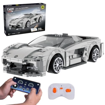 JAMARA 402876 CADA Lotus Evija 1:18 2,4GHz Bricks, Spielzeug Modellauto, Sportrennwagen für Kinder ab 6 Jahre, Geschenkidee Jungen und Mädchen, Detailgetreues Design, Dualmodus - 1
