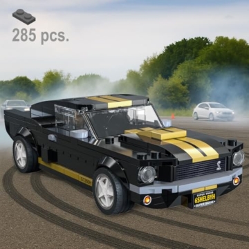 JAMARA 402883 CADA Shelby GT 350 H 1:24 Bricks - Spielzeug Modellauto, Sportrennwagen für Kinder ab 8 Jahre, Geschenkidee Jungen und Mädchen, Detailgetreues Design, Bedruckte Bauteile - 2