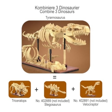JAMARA 402890 CADA Dinosaurier Fossil Triceratops Bricks, Geschenkidee für Junge und Mädchen, Spielzeug Dinosaurier Kids, Jurassic Set Spiele, Kombinierbar mit weiteren Modellen - 5