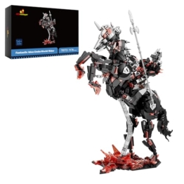 JMBricklayer Dark Rider Mech-Bausatz 70172, Hell Rider-Spielzeug mit Magma-Basis, Mech-Actionfigur-Modellbausatz-Sammlung, Zimmer- und Bürodekor, Geschenk für Kinder ab 12 Jahren,Jungen und Erwachsene - 1