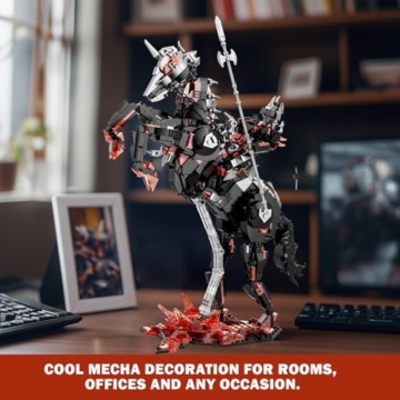 JMBricklayer Dark Rider Mech-Bausatz 70172, Hell Rider-Spielzeug mit Magma-Basis, Mech-Actionfigur-Modellbausatz-Sammlung, Zimmer- und Bürodekor, Geschenk für Kinder ab 12 Jahren,Jungen und Erwachsene - 6