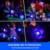 JMBricklayer LED-Beleuchtungsbausatz, 2x6 aufleuchtende Steine mit Lichtsensor-Modus, DIY-Beleuchtungsbaustein-Zubehör Dekorations-Spielset kompatibel mit gängigen Marken, Blau - 3