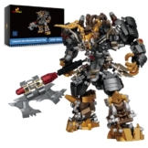 JMBricklayer Mech-Roboter-Bausätze für Erwachsene, 70166 Hero-Mecha-Modellbausätze für Männer, imposantes Actionfiguren-Ausstellungsmodell mit beweglichen Gelenken, Geschenke zum Jungen ab 8+ Jahren - 1