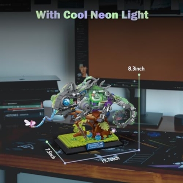 JMBricklayer Mechanisches Chamäleon Baukästen für Erwachsene 70124, Cooles Regenwaldtiere-Sammelmodell mit Sockel, Kreatives Design, Bauspielzeug, Geschenke für Erwachsene, Männer ab 14+ - 4