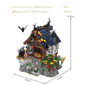 JMBricklayer Mittelalterliche Zauberhütte Set 30117 Maße