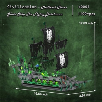 JMBricklayer Flying Dutchman – Das Geisterschiff Set 40001 Maße