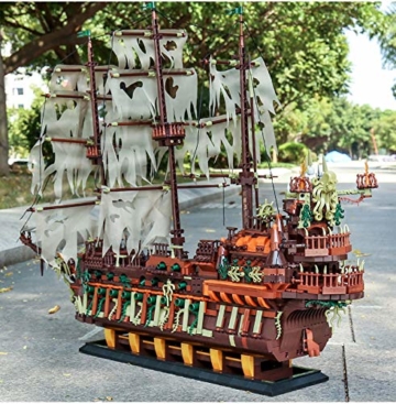 MOULD KING 13138 Piratenschiff Modell,Fliegender Holländer Segelschiff Bauset 