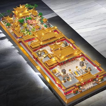 KeKeDuo Haus Bausteine Bausatz, 10385 Klemmbausteine Modular Buildings 3 in 1 Chinesische Kaiserpalast Architektur Modellbausatz, MOC Weltberühmtes Gebäude Bauset Nicht Kompatibel mit Großen Marken - 2