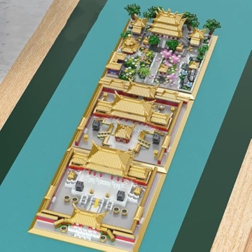 KeKeDuo Haus Bausteine Bausatz, 10385 Klemmbausteine Modular Buildings 3 in 1 Chinesische Kaiserpalast Architektur Modellbausatz, MOC Weltberühmtes Gebäude Bauset Nicht Kompatibel mit Großen Marken - 3