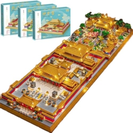 KeKeDuo Haus Bausteine Bausatz, 10385 Klemmbausteine Modular Buildings 3 in 1 Chinesische Kaiserpalast Architektur Modellbausatz, MOC Weltberühmtes Gebäude Bauset Nicht Kompatibel mit Großen Marken - 1