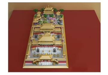 KeKeDuo Haus Bausteine Bausatz, 10385 Klemmbausteine Modular Buildings 3 in 1 Chinesische Kaiserpalast Architektur Modellbausatz, MOC Weltberühmtes Gebäude Bauset Nicht Kompatibel mit Großen Marken - 8