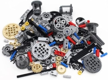 KeKeDuo Technik Ersatzteile Set, 116 Stück Teile Steine Bausatz Getriebe Ausrüstung Klemmbausteine Verbinder - 5