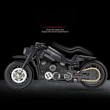 KeKeDuo Technik Motorrad Bausteine Supermotorrad, 586 Klemmbausteine Technik Rennen Superbike Modellbausatz Kompatibel mit Andere Marken - 3