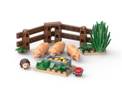 KIDDICRAFT KC1103 Schweine im Freiland Klemmbausteine - 3