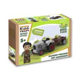 KIDDICRAFT KC1109 Kleiner Trecker mit Anhänger - Klemmbausteine - 1