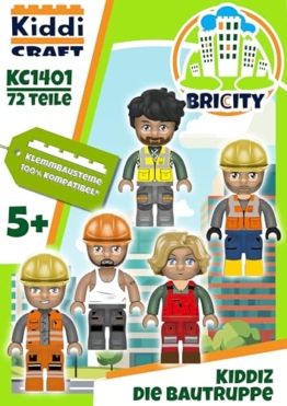 KIDDICRAFT KC1401 KIDDIZ Figuren-Pack Bautruppe - Klemmbausteine - 1
