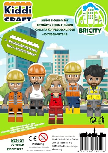 KIDDICRAFT KC1401 KIDDIZ Figuren-Pack Bautruppe - Klemmbausteine - 2