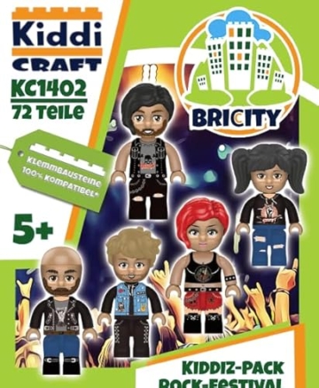 KIDDICRAFT KC1402 KIDDIZ Figuren-Pack Rock Festival - Klemmbaustein-Figuren - - 1