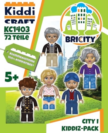 KIDDICRAFT KC1403 KIDDIZ Figuren-Pack City I - Klemmbaustein-Figuren - 1