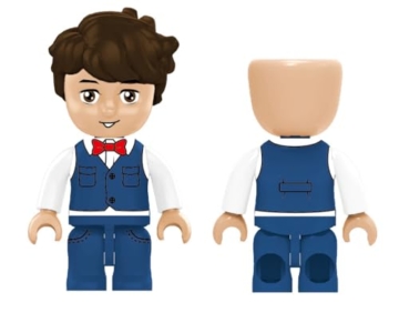 KIDDICRAFT KC1407 KIDDIZ Figuren-Pack: Hochzeit - Klemmbaustein-Figuren - 6