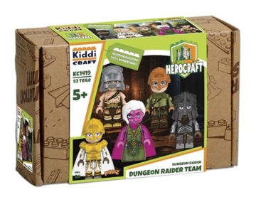 KIDDICRAFT KC1419 Kiddiz Figuren-Pack: Dungeon Raider - Klemmbaustein-Figuren - 1