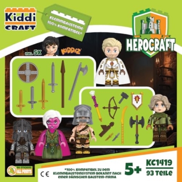 KIDDICRAFT KC1419 Kiddiz Figuren-Pack: Dungeon Raider - Klemmbaustein-Figuren - 7