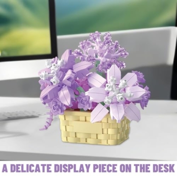 Kireida Mini Blumen Bausteine Set, Mini Klemmbausteine, Blumen Bausteine Set, Blumentopf Bausteine, Mini Bricks Bausteine Sets, Partyspiele Für Kinder Ab 10 Jahren - 5