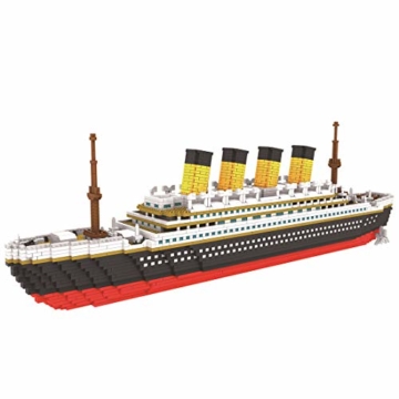 Larcele 3800 Stücke Mikro Weltberühmtes Gebäude Set Bausteine Spielzeug Bricks Mini Bauen Bauklötze für Kinder und Erwachsene KLJM-03 (Großes Kreuzfahrtschiff) - 1