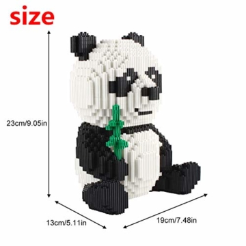 Larcele Panda Bausteine Spielzeug Bricks Tier Bauen Bauklötze,3689 Stücke KLJM-02 (Modell 2840) Mehrweg - 2