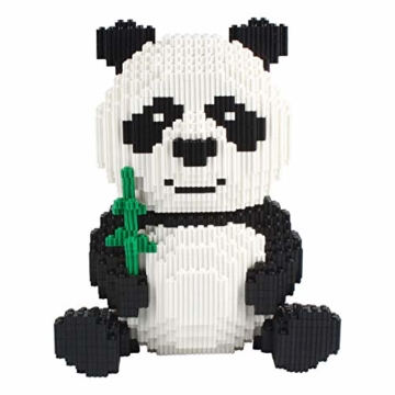 Larcele Panda Bausteine Spielzeug Bricks Tier Bauen Bauklötze,3689 Stücke KLJM-02 (Modell 2840) Mehrweg - 1