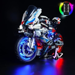 LED-Beleuchtung für LEGO 42130 Technic BMW M 1000 Rr Motorrad Sammelbausatz (kein LEGO-Modell enthalten, nur Lichter), BrickBling DIY-Beleuchtungsset für Motorrad, Dekorationslicht für 42130 - RC - 1