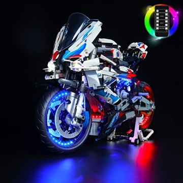 LED-Beleuchtung für Lego 42130 Technic BMW M 1000 Rr Motorrad Sammelbausatz (kein Lego-Modell enthalten, nur Lichter), BrickBling DIY-Beleuchtungsset für Motorrad, Dekorationslicht für 42130 - RC - 1