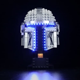 LED-Beleuchtung für Star Wars 75328 Mandalorianer Helm (kein Lego-Modell enthalten, nur LED Licht)