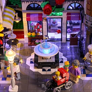 LED-Beleuchtungs-Set, kompatibel mit Lego 10255, LED-Licht-Set für Lego City Center Assembly Square 10255 (nicht im Lieferumfang enthalten) (Fernbedienung) - 6