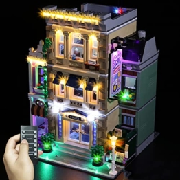 LED-Beleuchtungs-Set, kompatibel mit Lego 10278, LED-Licht-Set für Lego Polizeistation, Straßenlandschaft Gebäude 10278 (nicht im Lieferumfang enthalten) (Fernbedienung) - 1