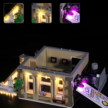 LED-Beleuchtungs-Set, kompatibel mit Lego 10278, LED-Licht-Set für Lego Polizeistation, Straßenlandschaft Gebäude 10278 (nicht im Lieferumfang enthalten) (Fernbedienung) - 6