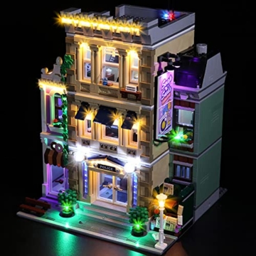 LED-Beleuchtungs-Set, kompatibel mit Lego 10278, LED-Licht-Set für Lego Polizeistation, Straßenlandschaft Gebäude 10278 (nicht im Lieferumfang enthalten) (Fernbedienung) - 7