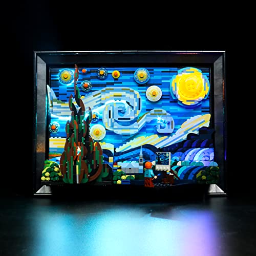 LED-Beleuchtungsset für LEGO Ideas Vincent Van Gogh - The Starry Night (Nur Beleuchtung, kein Modell), BrickBling Dekorationslichter Kompatibel mit LEGO 21333 Baukasten - Klassische Version - 1