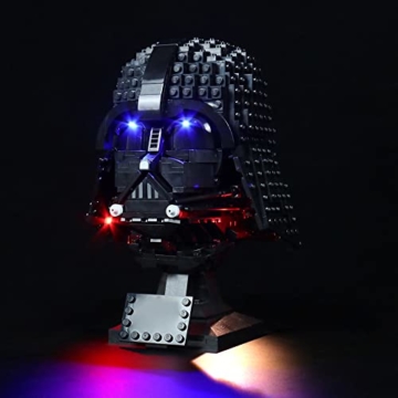 Led Licht Set für Lego Darth Vader Helm,Led Dekorations Beleuchtungs Set für Lego 75304 Helm,Light Kit for Lego Darth Vader Helmet,Nur Lichter Set,kein Lego Modell (Aktualisierte Version) - 2